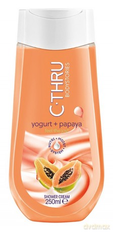 C - THRU Body Stories Żel pod prysznic kremowy Yogurt+Papaya 250 ml
