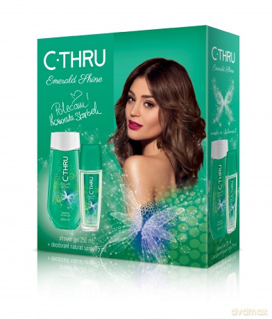 C - THRU Emerald Shine Zestaw prezentowy (żel pod prysznic 250 ml i dezodorant w atomizerze 75 ml)