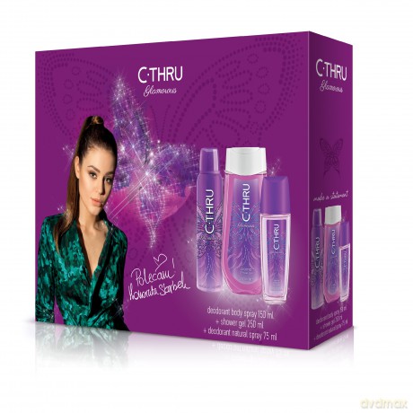 C - THRU Glamorous Zestaw prezentowy (żel pod prysznic 250 ml+deo atomizer 75 ml+deo spray 150 ml)