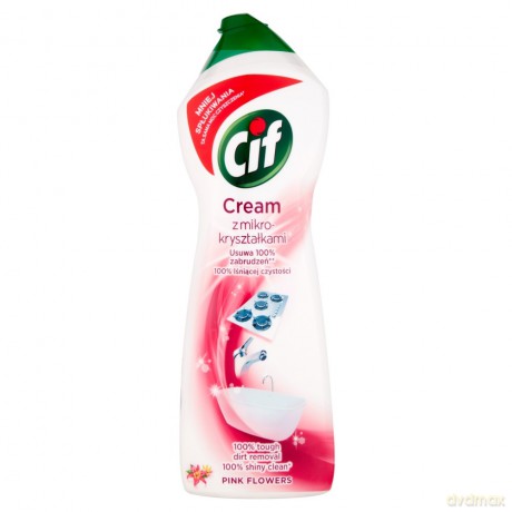 Cif Pink Flowers Cream Mleczko do czyszczenia z mikrokryształkami 780 g