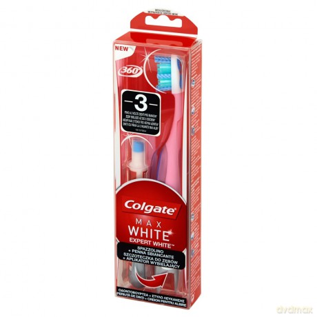 Colgate Szczoteczka Max White - średnia+Aplikator Wybielający 1op.