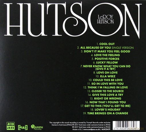 Leroy Hutson: Anthology 1972-1984 [CD]