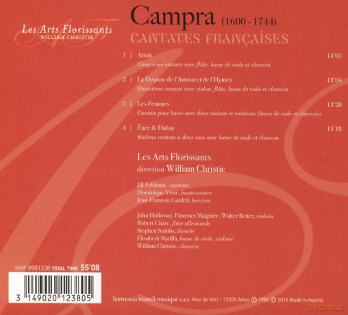 Campra: Cantates Francaises (digipack) [CD]