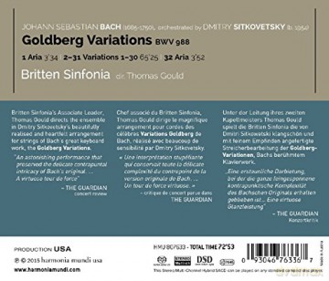 Bach Sitkovetsky: Goldberg Variations Britten Sinfonia Thomas Gould [SACD]