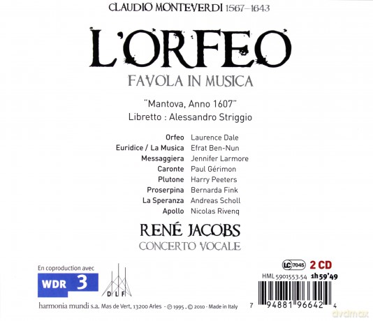 Monteverdi: L Orfeo  [2CD]