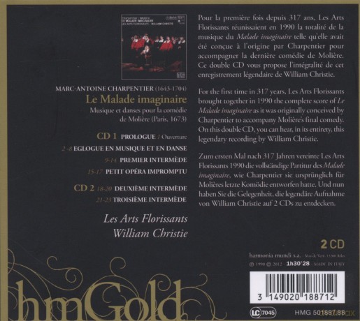 Charpentier: Le Malade Imaginaire William Christie (digipack) [2CD]