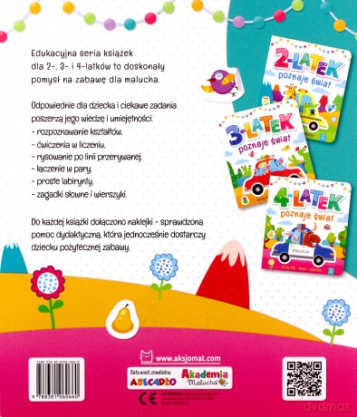 4-latek poznaje świat, uczy się, bawi, nakleja [KSIĄŻKA]