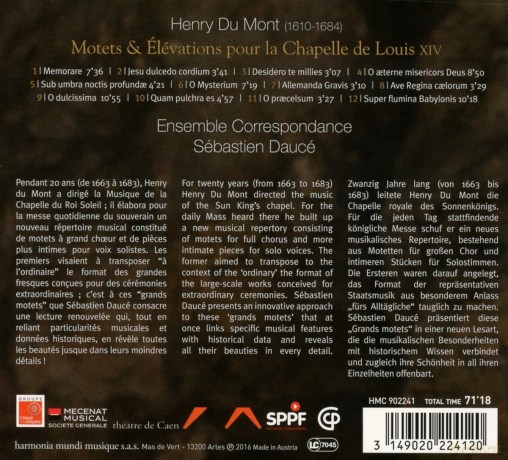 Henry Du Mont: O Mysterium (digipack) [CD]