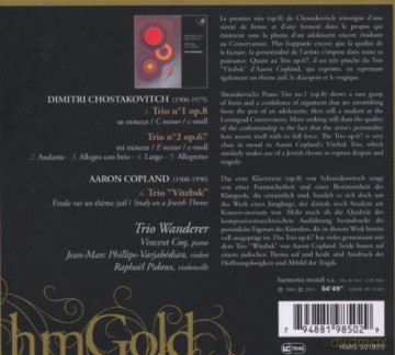 Chostakovitch Copland: Trio Wanderer (digipack) [CD]