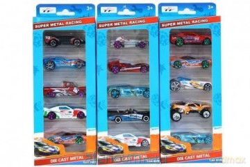 Auto osobowe metalowe 8 cm 5 el.