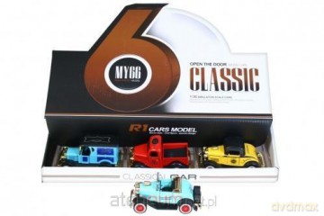 Auto retro metalowe 12 cm mix