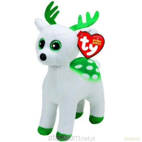 Beanie Babies peppermint - biały renifer