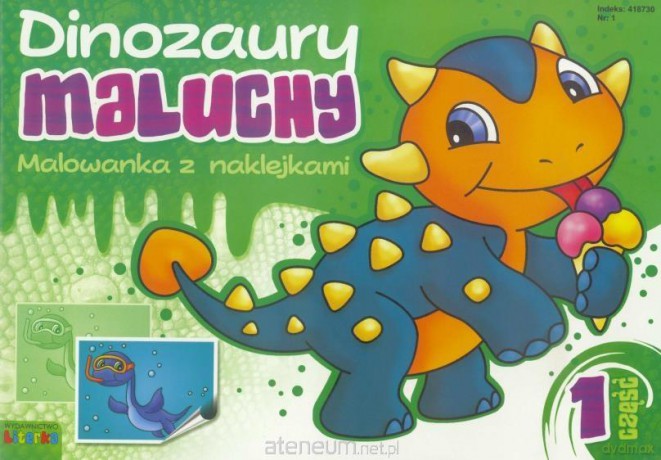 Dinozaury maluchy. Malowanka z naklejkami cz.1 [KSIĄŻKA]