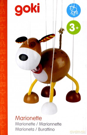 Drewniana marionetka Pies
