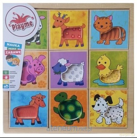 Drewniana układanka puzzle Zwierzęta