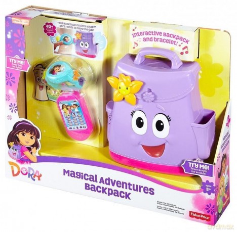 Fisher Price - Mówiący plecak i bransoletka Dora