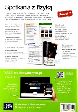 Fizyka GIM 3-4 Spotkania z fizyką ćwiczenie [KSIĄŻKA]