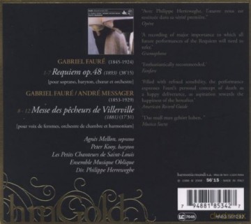 Faure: Requiem op 48 (digipack) [CD]