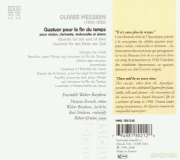 Messiaen: Quatuor Pour La Fin Du Temps (digipack) [CD]