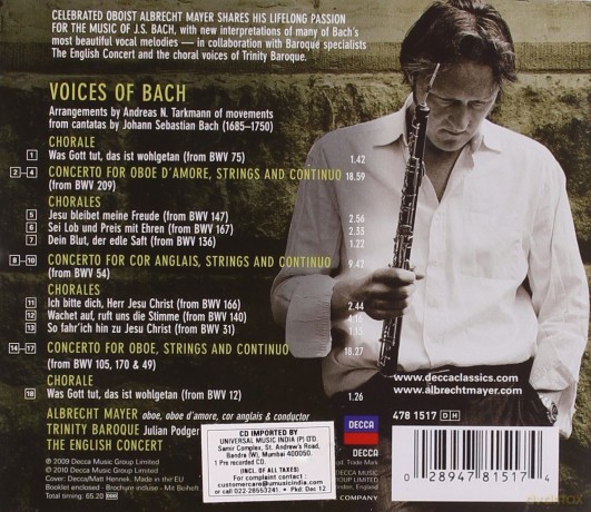 Albrecht Mayer: Voices Of Bach [CD]