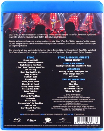 Sting: Live At The Olympia Paris [Blu-Ray]
