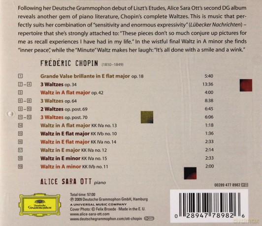 Alice Sara Ott: Chopin Complete Waltzes (polska cena!!!) [CD]