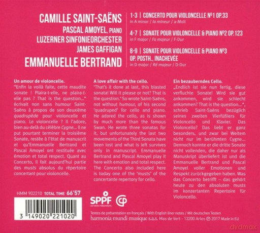 Camille Saint-Saens: Cello Concerto [CD]