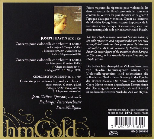 Haydn: Cello Concertos Queyras (digipack) [CD]