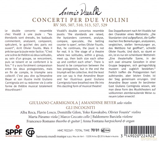 Vivaldi: Concerti Per Due Violini (digipack) [CD]