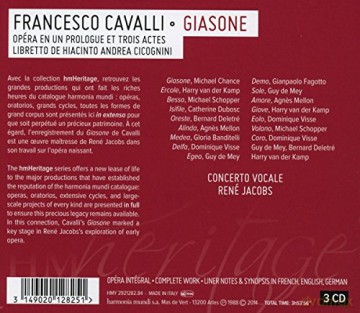 Cavalli: Giasone Concerto Vocale Rene Jacobs  [3CD]
