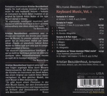 Mozart: Keyboard Music vol. 1 Bezuidenhout [CD]
