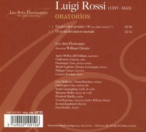 Luigi Rossi: Oratorios (digipack) [CD]
