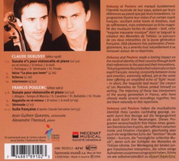 Debussy Poulenc: Sonates Queyras Tharaud (digipack) [CD]