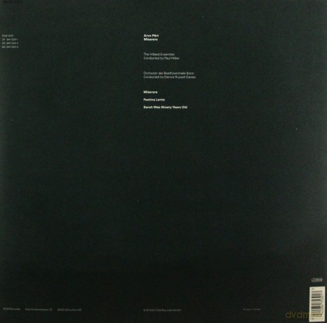 Arvo Part: Miserere Lp [Winyl]