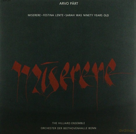 Arvo Part: Miserere Lp [Winyl]
