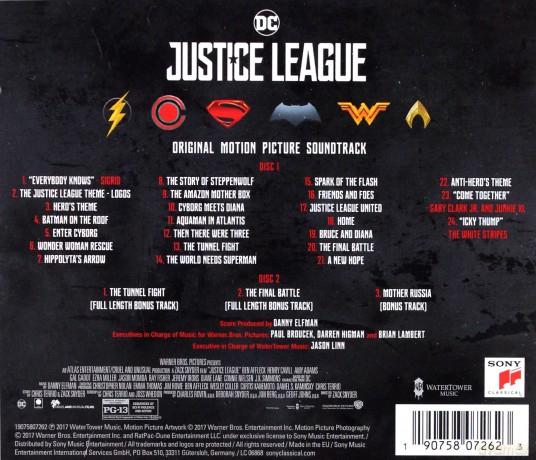 Justice League soundtrack (Liga Sprawiedliwości) (Danny Elfman) [2CD]