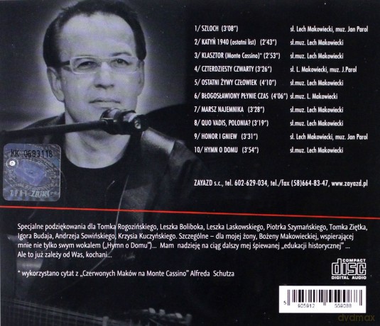 Lech Makowiecki: Katyń 1940 (Ostatni List) [CD]