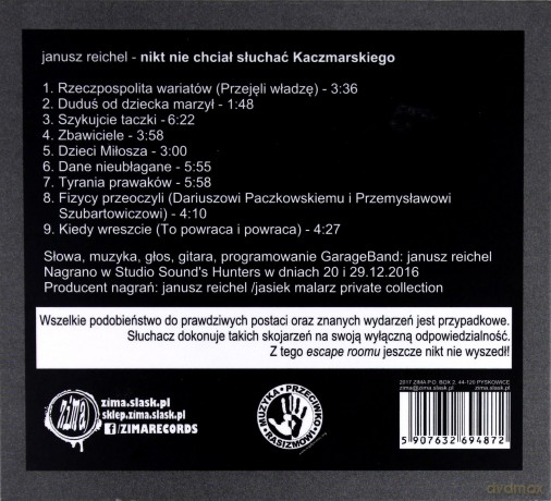 Janusz Reichel: Nikt Nie Chciał Słuchać Kaczmarskiego [CD]