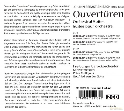 Bach: Ouverturen Complete Orchestral Suites (digipack) [2CD]