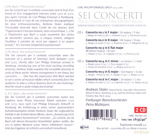 Bach: Sei Concerti Per Il Cembalo Concertato (digipack) [2CD]