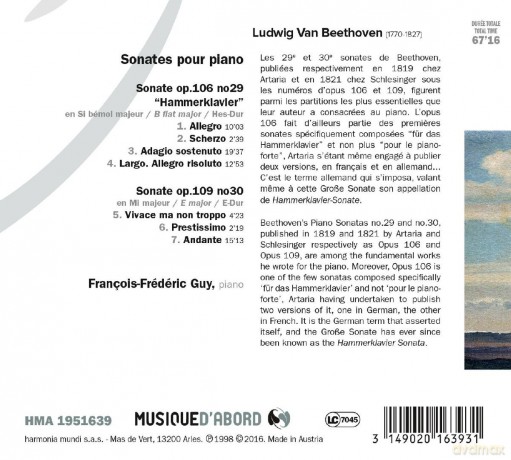 Beethoven: Piano Sonatas Guy (digipack) [CD]