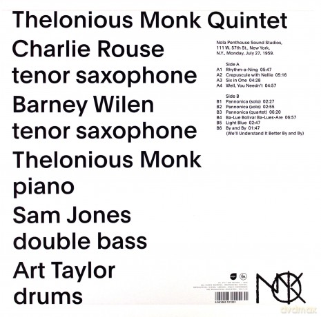 Theloniius Monk: Les Liaisons Dangereuses 1960 [Winyl]