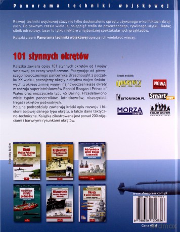 101 słynnych okrętów. Legendarne okręty wojennej od I wojny światowej do dzisiaj - Robert Jackson [KSIĄŻKA]
