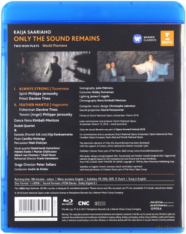 Jaroussky & Tines & Kimball-Mentzos & Dudok Quartet: Saariaho: Only The Sound Remains (Dutch National Opera) [Blu-Ray]