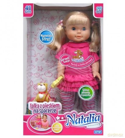 Lalka Natalia z pieskiem
