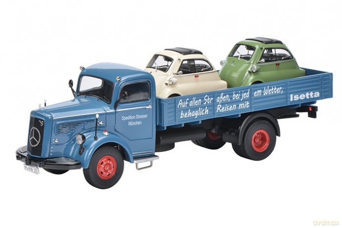 Mercedes-Benz L6600 Pick-up with 2x BMW Isetta Isetta Auslieferung