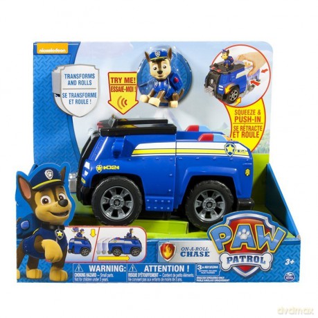 Psi Patrol pojazd ze światłem, Chase [FIGURKA]