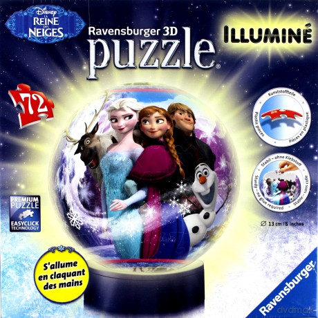 RAVENSBURGER 3D Lampka Kula, Frozen [PUZZLE]