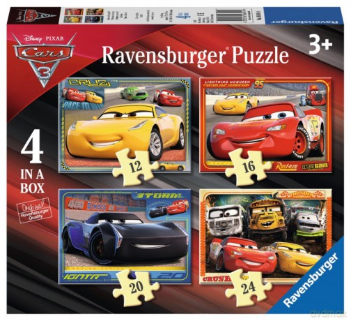 RAVENSBURGER 4w1 Auta 3 [PUZZLE]