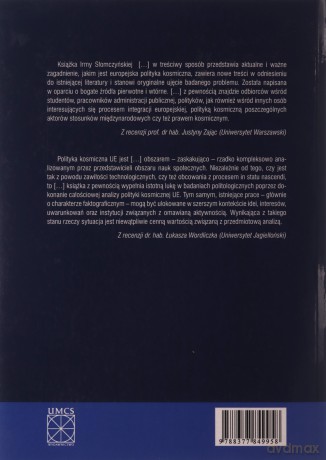 Europejska polityka kosmiczna - Irma Słomczyńska [KSIĄŻKA]